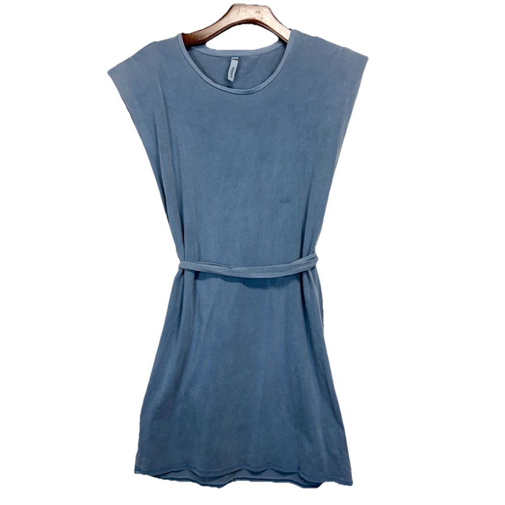 Chic Blue Sleeveless Mini Dress